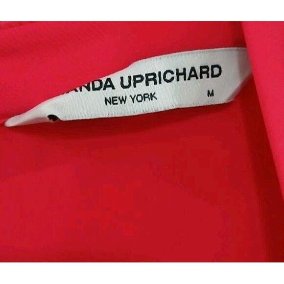 Amanda Uprichard Smocked Waist V Neck Pink‎ Romper With Ruffle Detail Sz Medium - Picture 6 of 8